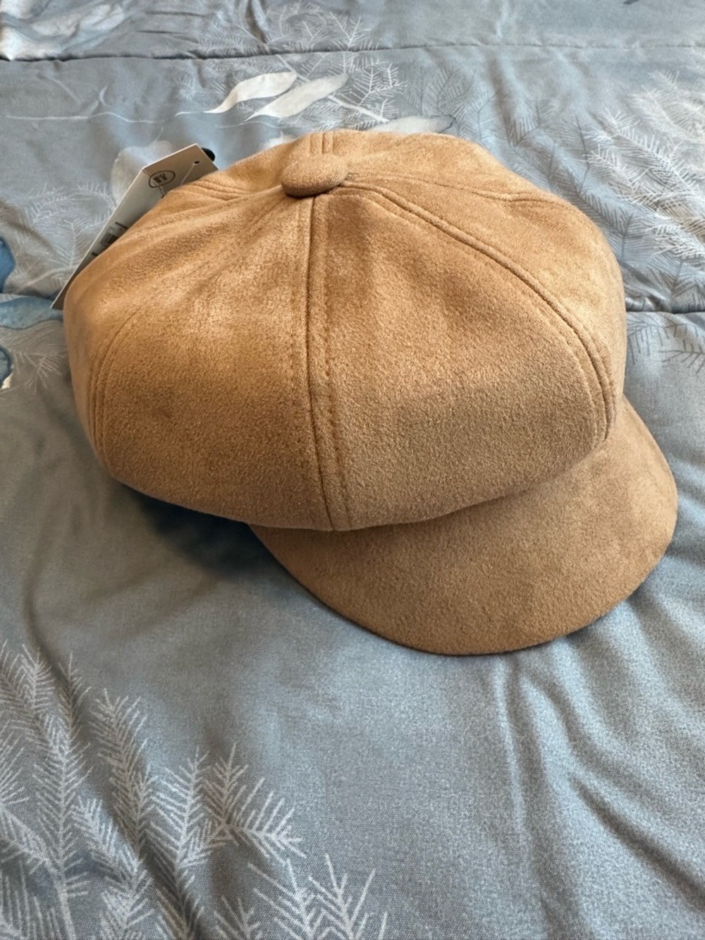 NWTS Women’s No Boundaries Tan Suede-Textured Baker Hat One Size - Picture 1 of 7